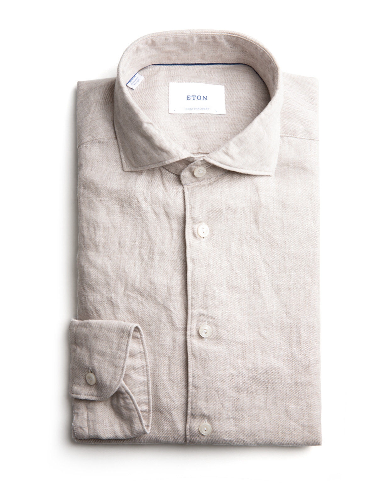 Contemporary Fit Skjorta Linne Beige
