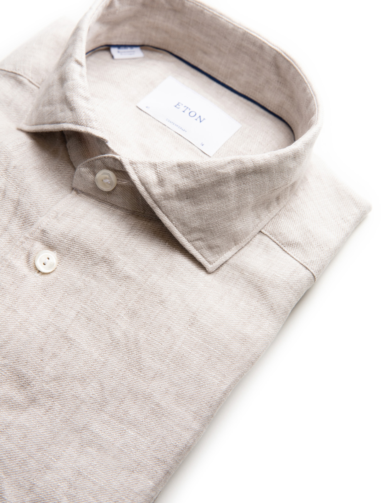Contemporary Fit Skjorta Linne Beige