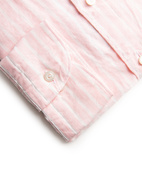 Slim Fit Linneskjorta Randig Ljusrosa 38