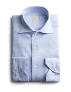 1899 Slim Skjorta Linne Ljusblå