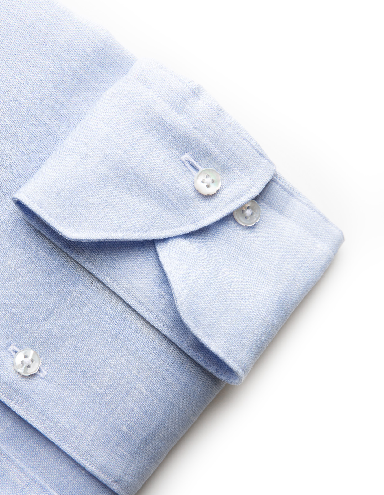 1899 Slim Skjorta Linne Ljusblå