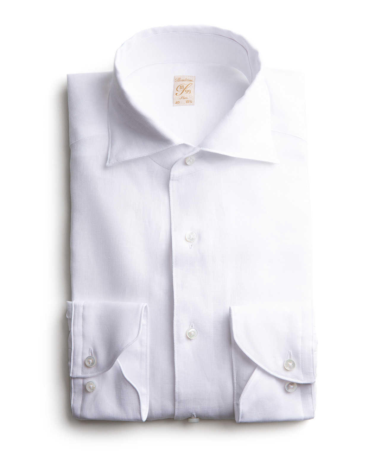 1899 Slim Skjorta Linne Vit 44