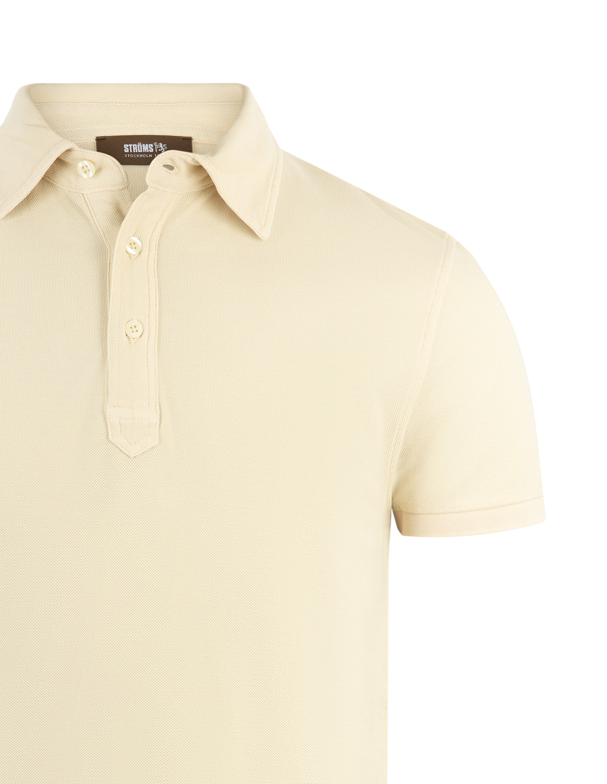 Pikétröja Bomull Ljusbeige S