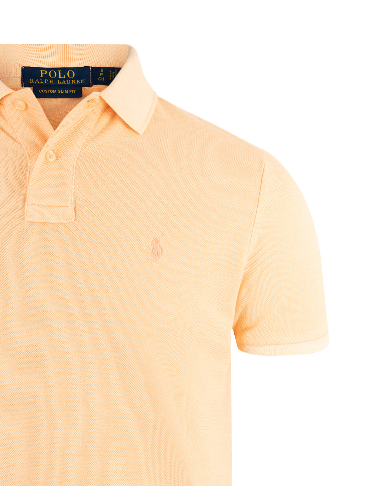 Custom Slim Pikétröja Mineraltvätt Orange L