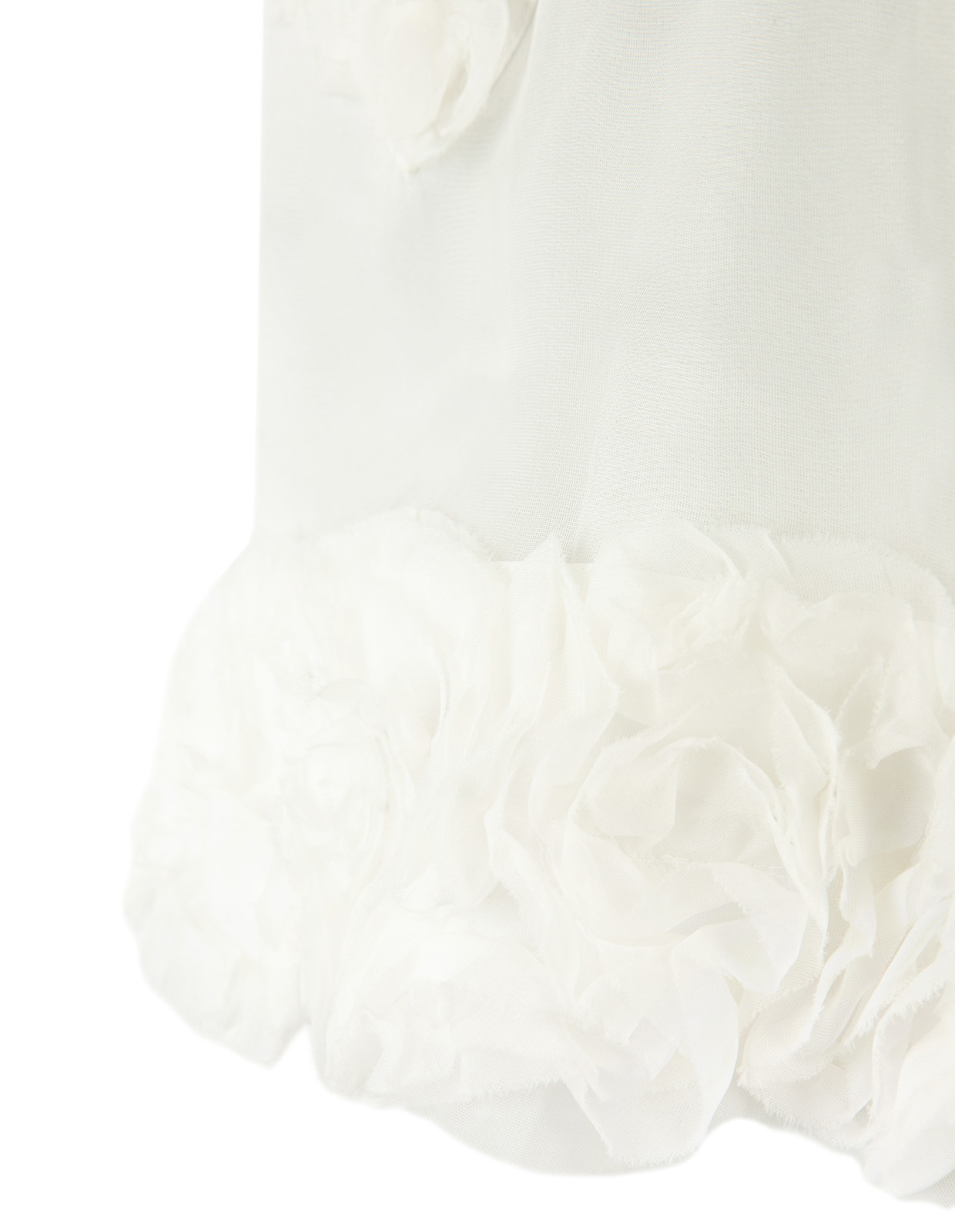 Organza Frilly Top Vit L