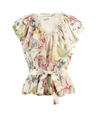 Gianna Top Vit Blommig 34