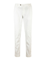 New York 1-Pleat Chinos Vit
