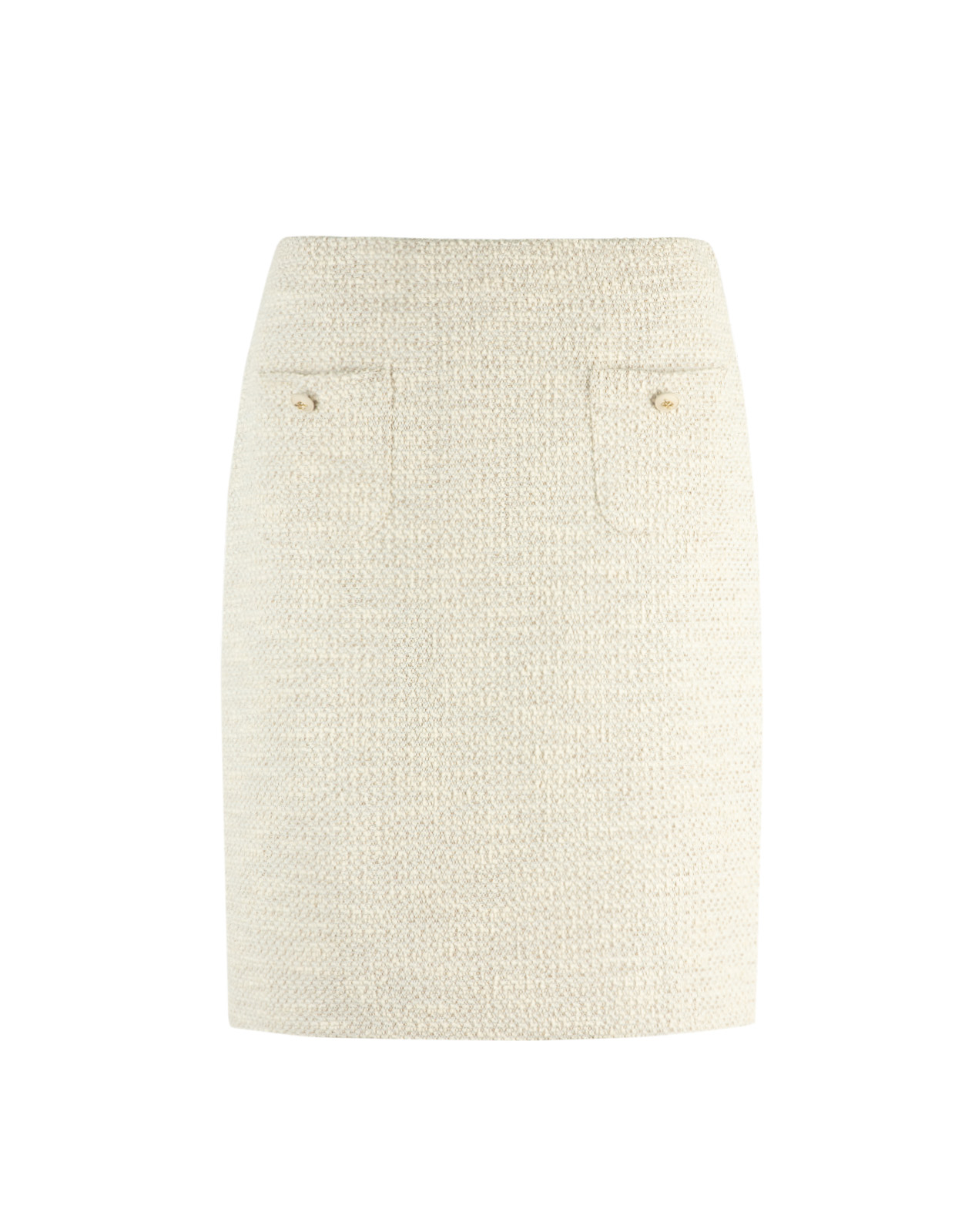 Valetta Kjol Bouclé Benvit