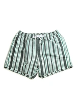 Badshorts Randiga Grön/Vit