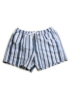 Badshorts Randiga Blå/Vit