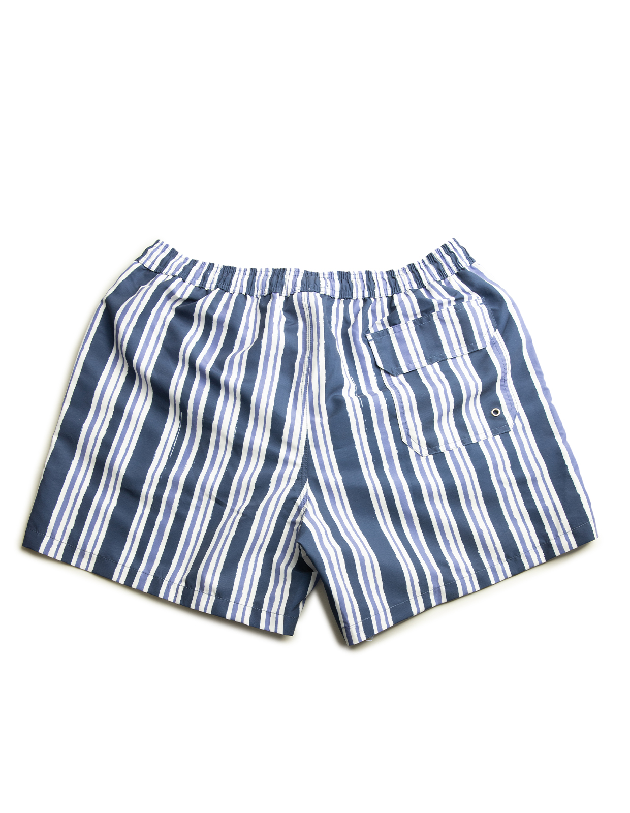 Badshorts Randiga Blå/Vit