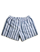 Badshorts Randiga Blå/Vit