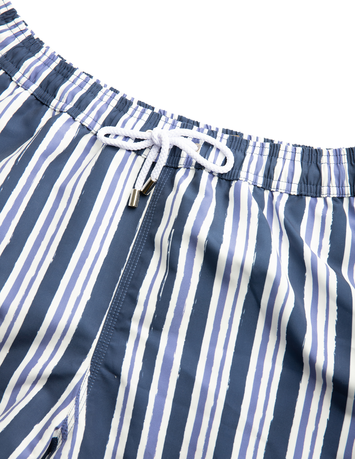 Badshorts Randiga Blå/Vit