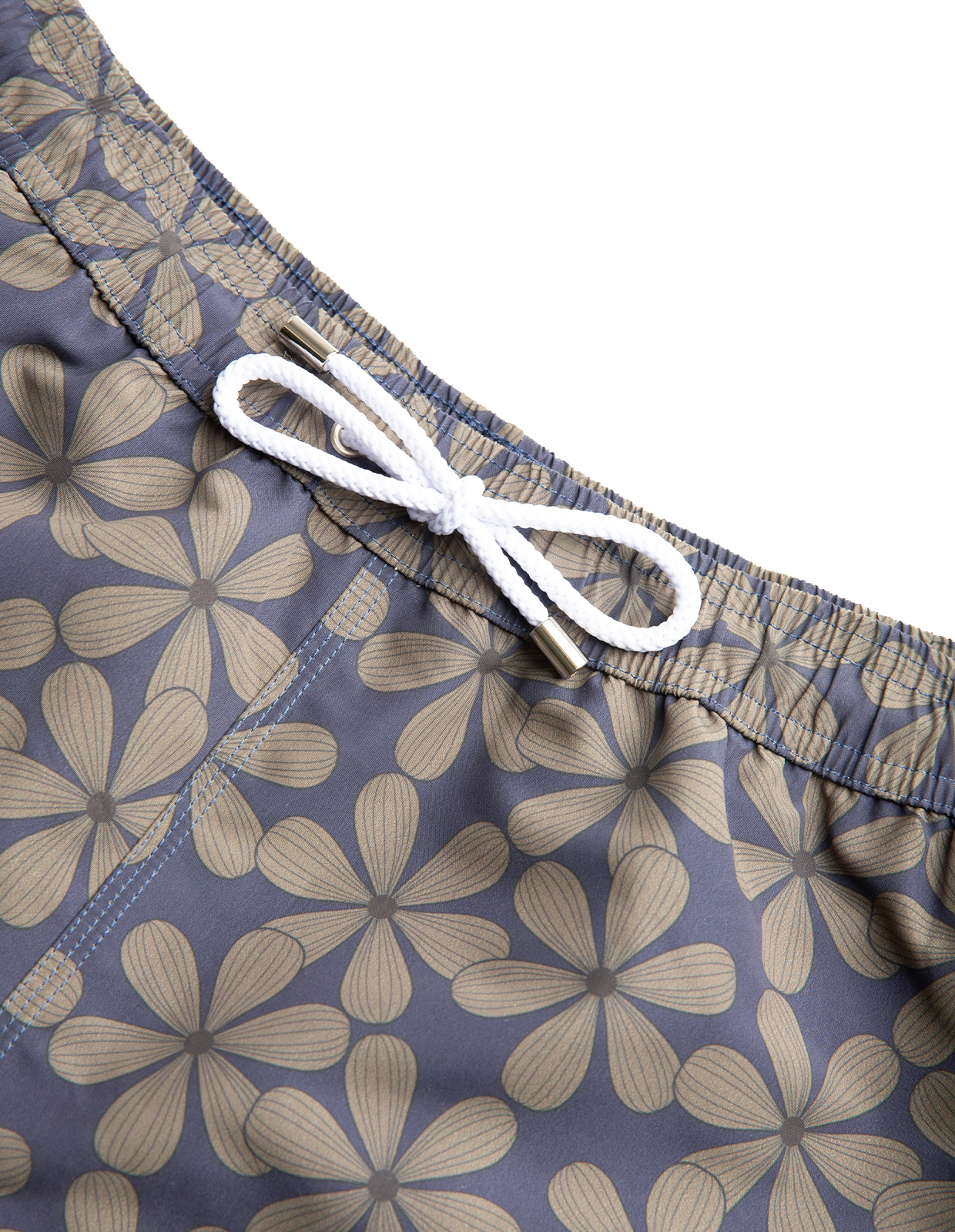 Badshorts Mönstrade Blommig Navy/Grön S