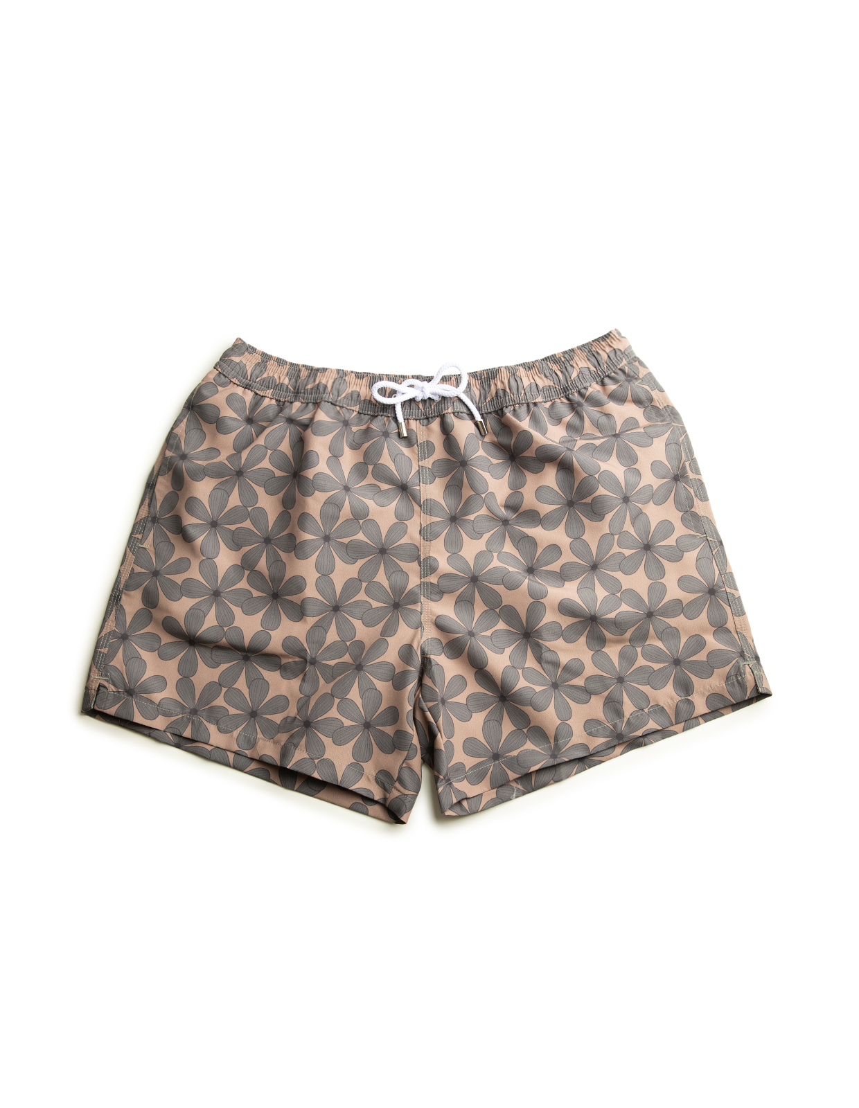 Badshorts Mönstrade Blommig Beige/Grå