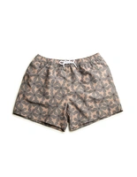 Badshorts Mönstrade Blommig Beige/Grå