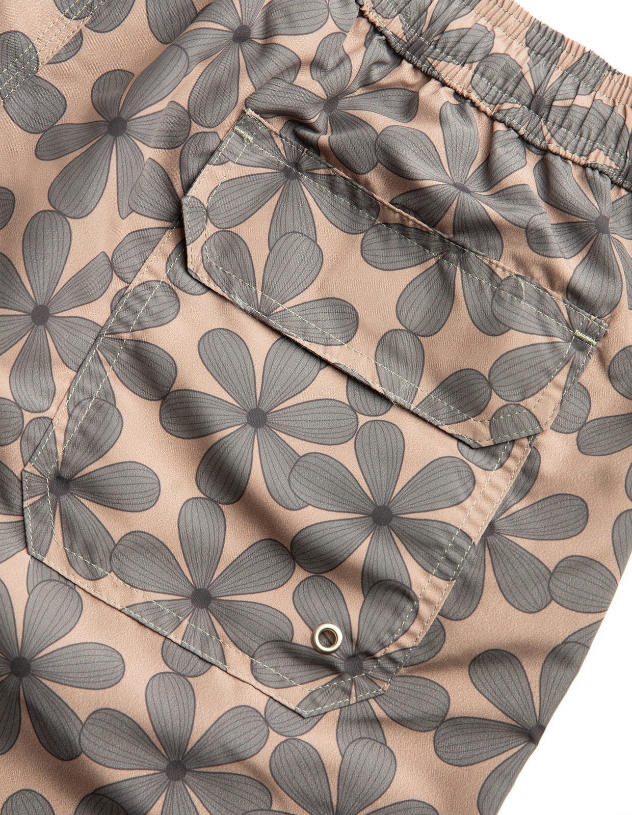 Badshorts Mönstrade Blommig Beige/Grå