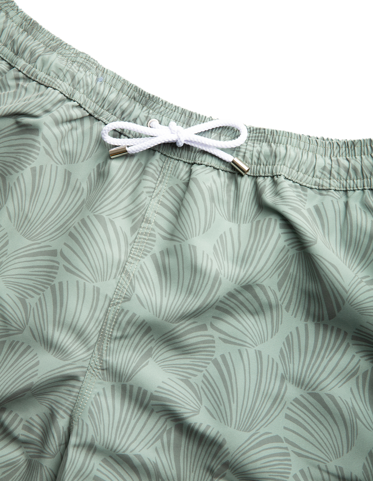 Badshorts Mönstrade Snäckskal Grön L