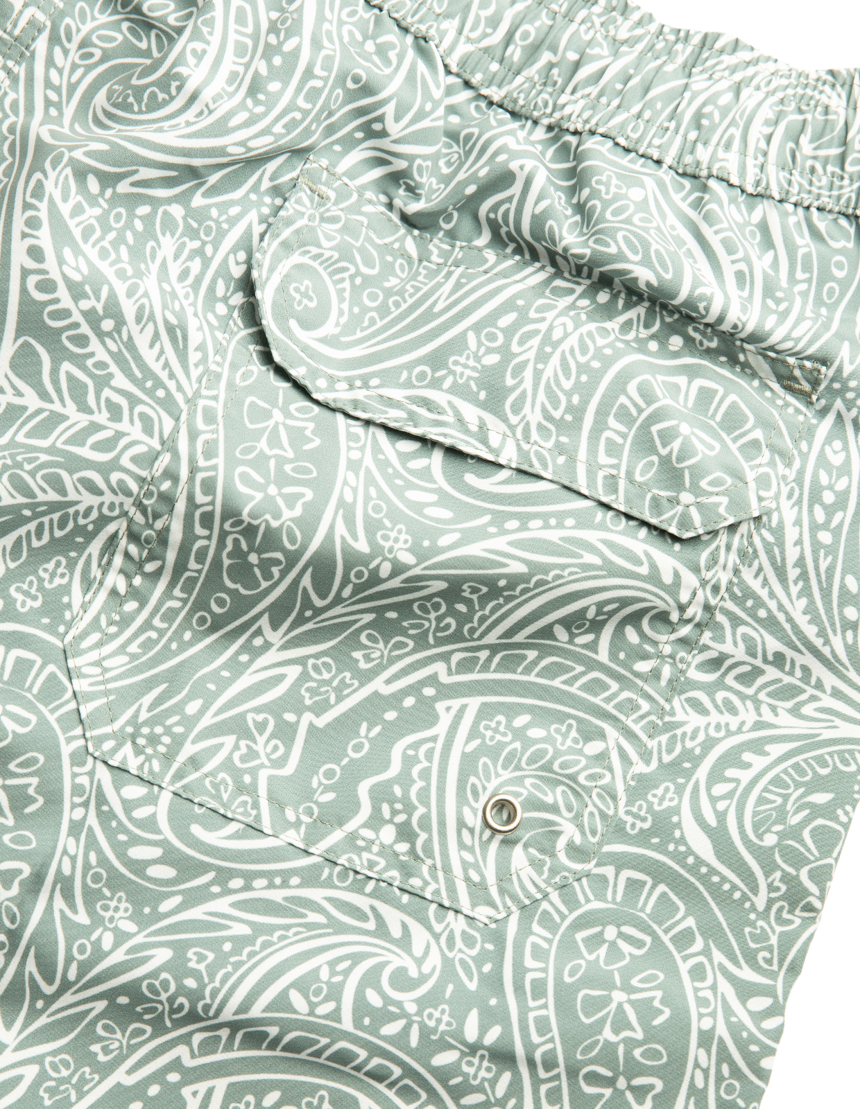 Badshorts Mönstrade Paisley Grön M