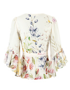 Hallie Blus Vit Blommig 38