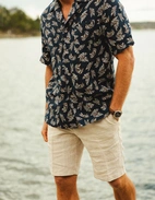 Shorts Bomull Stretch Ljusbeige