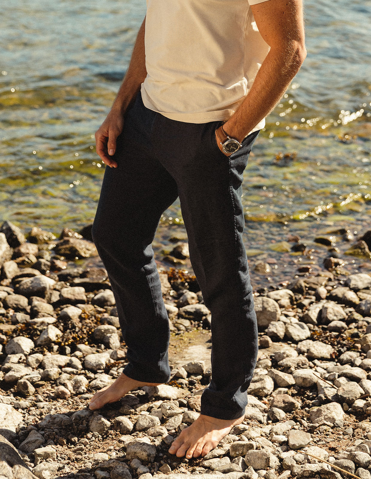 Chinos Linne Navy