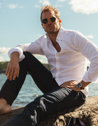 Chinos Linne Navy