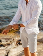 Shorts Linne Ljusblå