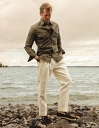 Westernskjorta Bomull Olivgrön