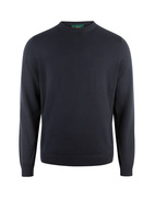 Oakford Tröja Rundhals Hight Twist Bomull Navy 52