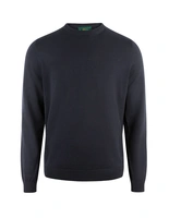 Oakford Tröja Rundhals Hight Twist Bomull Navy