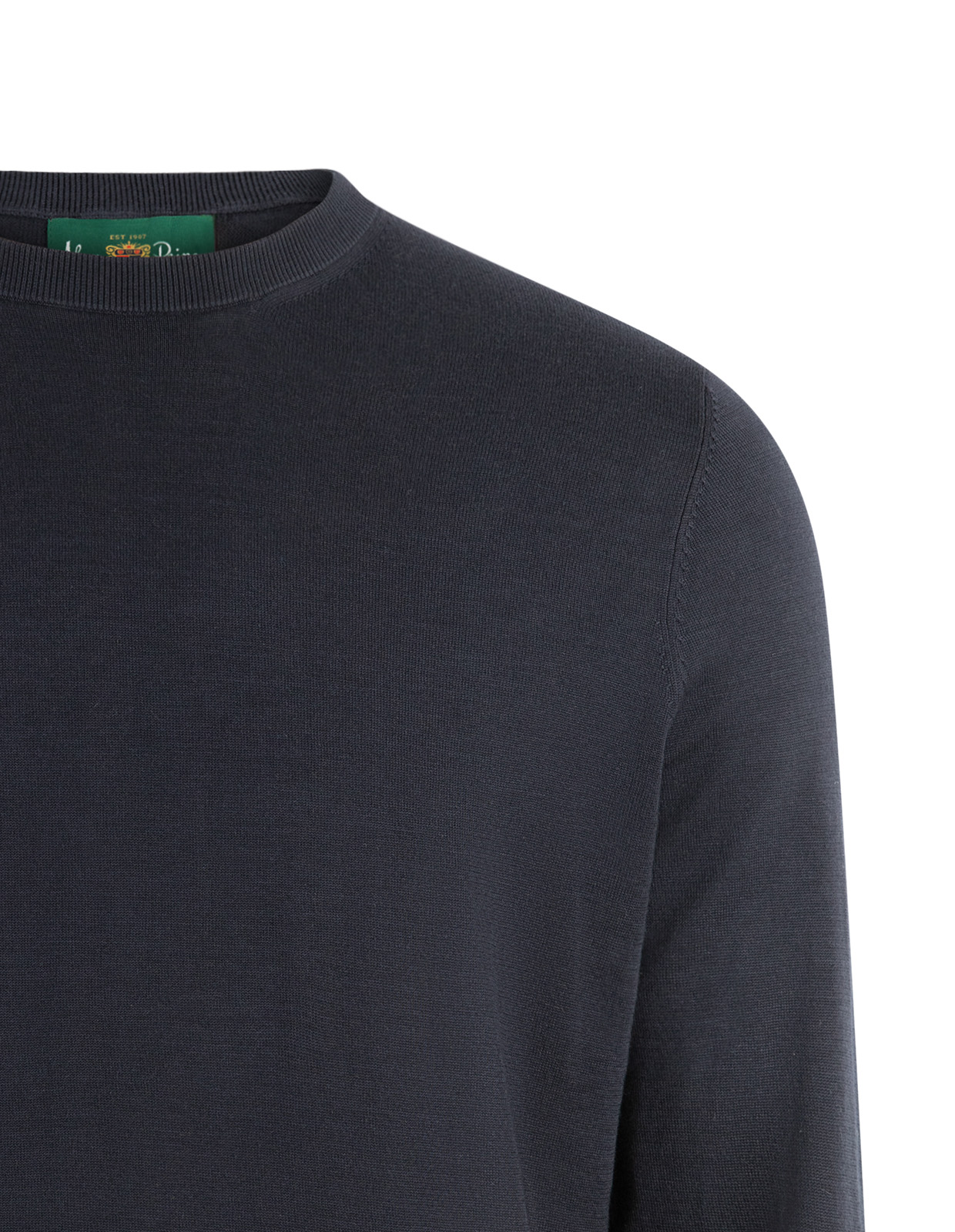 Oakford Tröja Rundhals Hight Twist Bomull Navy