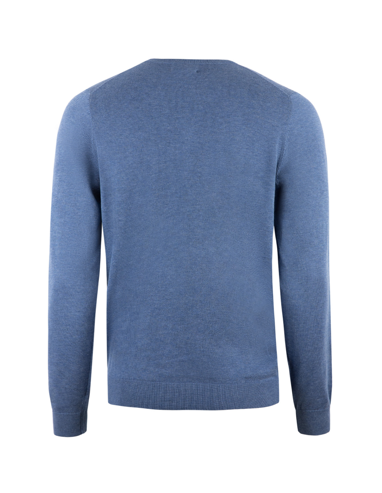 Oakford Tröja Rundhals Hight Twist Bomull Denimblå