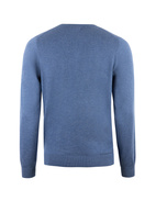 Oakford Tröja Rundhals Hight Twist Bomull Denimblå 52