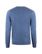 Oakford Tröja Rundhals Hight Twist Bomull Denimblå