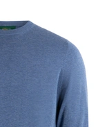 Oakford Tröja Rundhals Hight Twist Bomull Denimblå