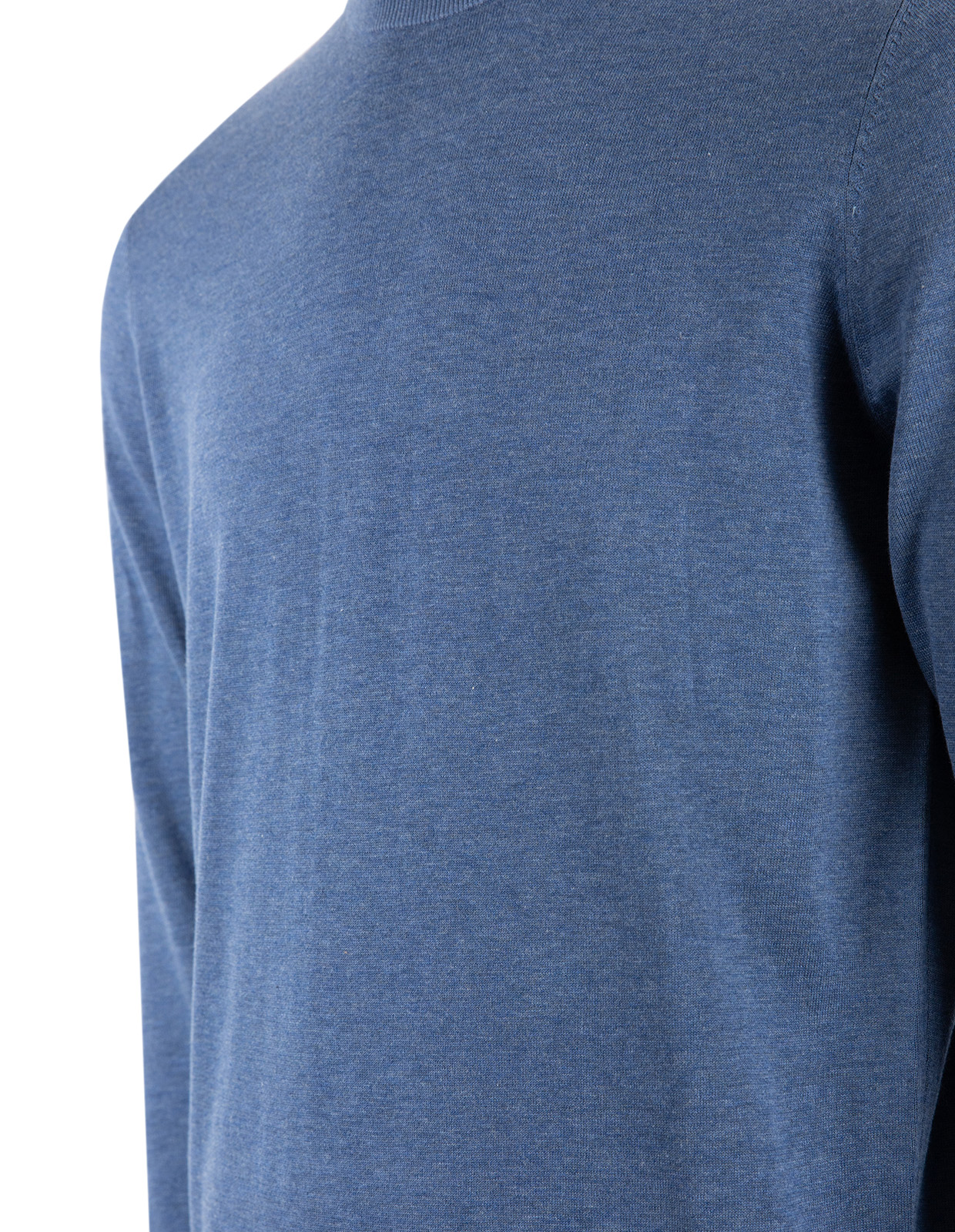 Oakford Tröja Rundhals Hight Twist Bomull Denimblå