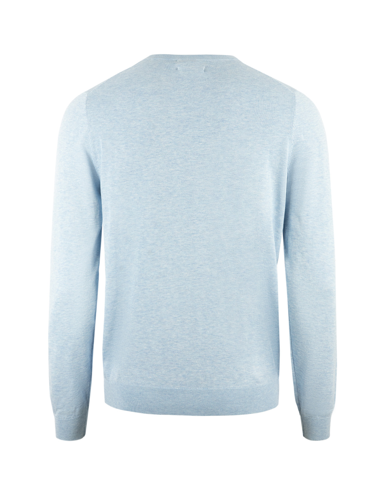 Oakford Tröja Rundhals Hight Twist Bomull Ljusblå