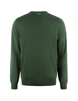 Oakford Tröja Rundhals Hight Twist Bomull Mörkgrön