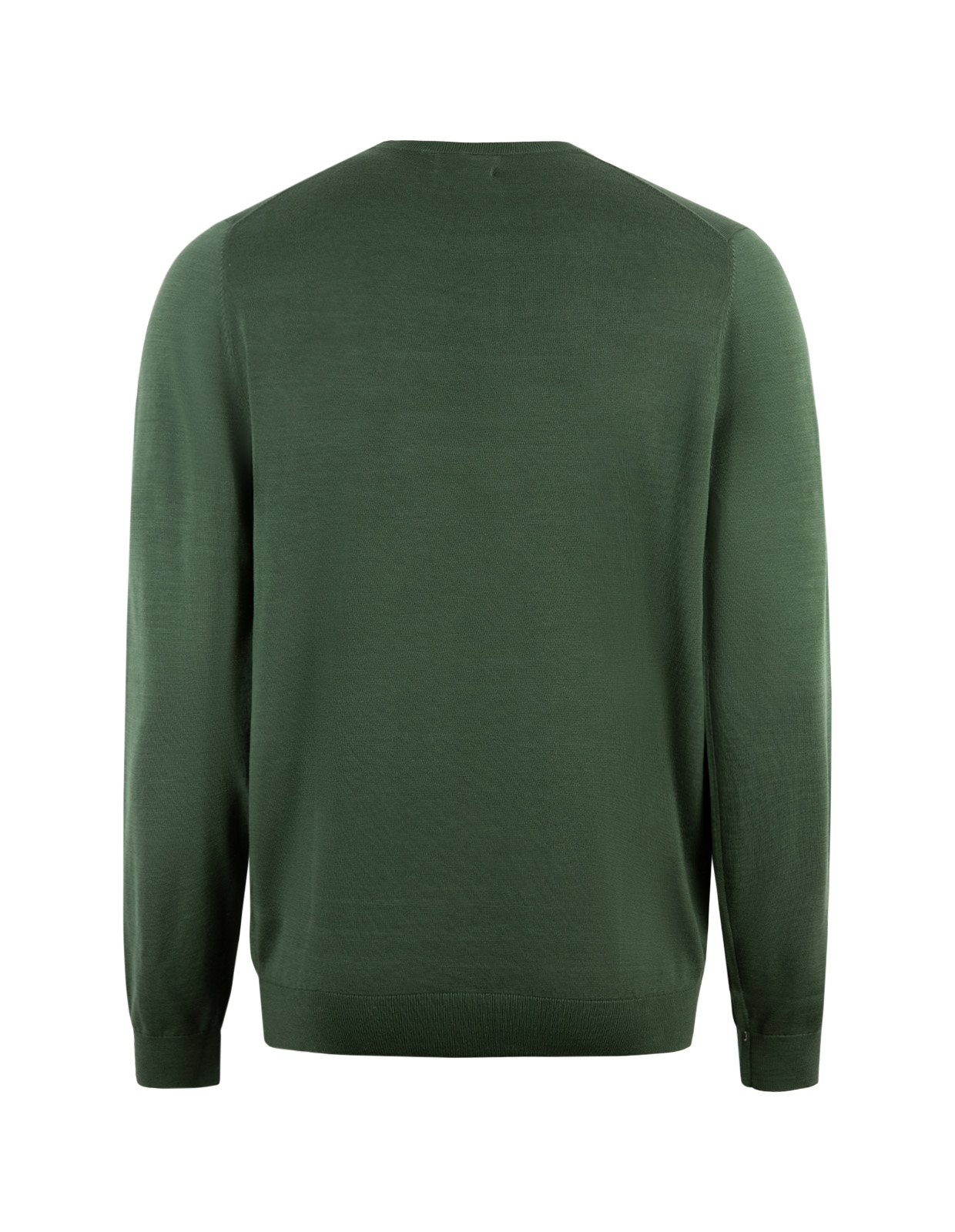 Oakford Tröja Rundhals Hight Twist Bomull Mörkgrön