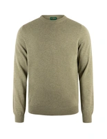 Oakford Tröja Rundhals Hight Twist Bomull Mossgrön