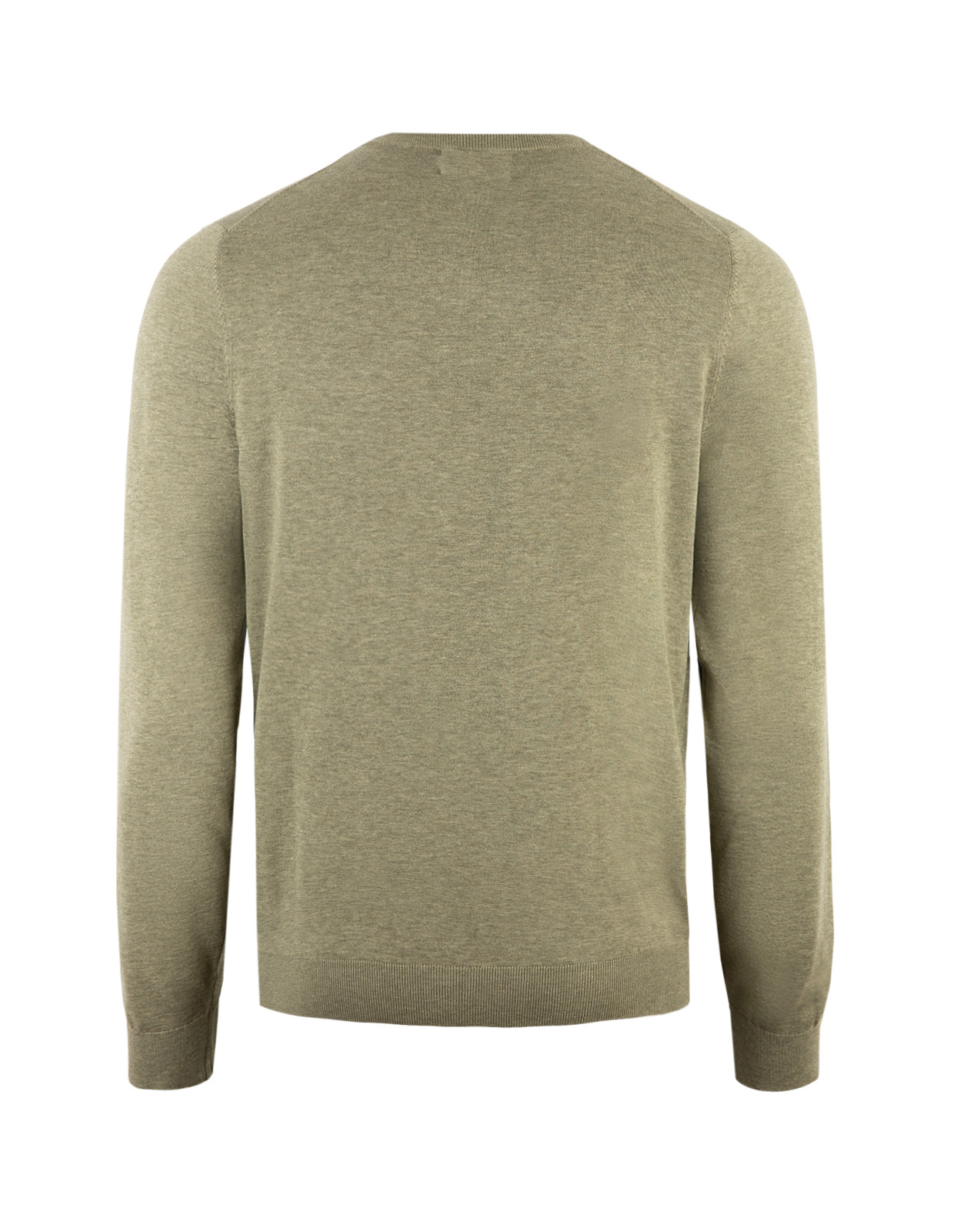 Oakford Tröja Rundhals Hight Twist Bomull Mossgrön