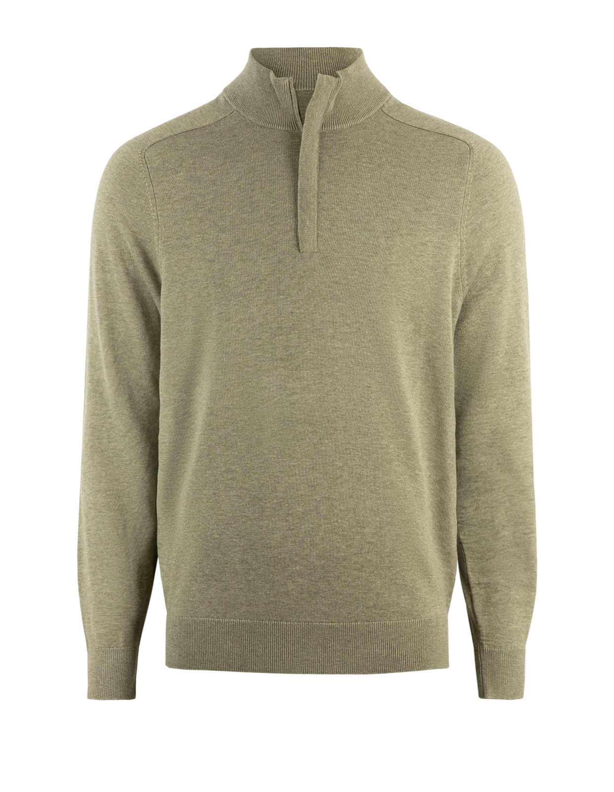 Rumford Zip-tröja Hight Twist Bomull Mossgrön