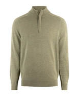 Rumford Zip-tröja Hight Twist Bomull Mossgrön