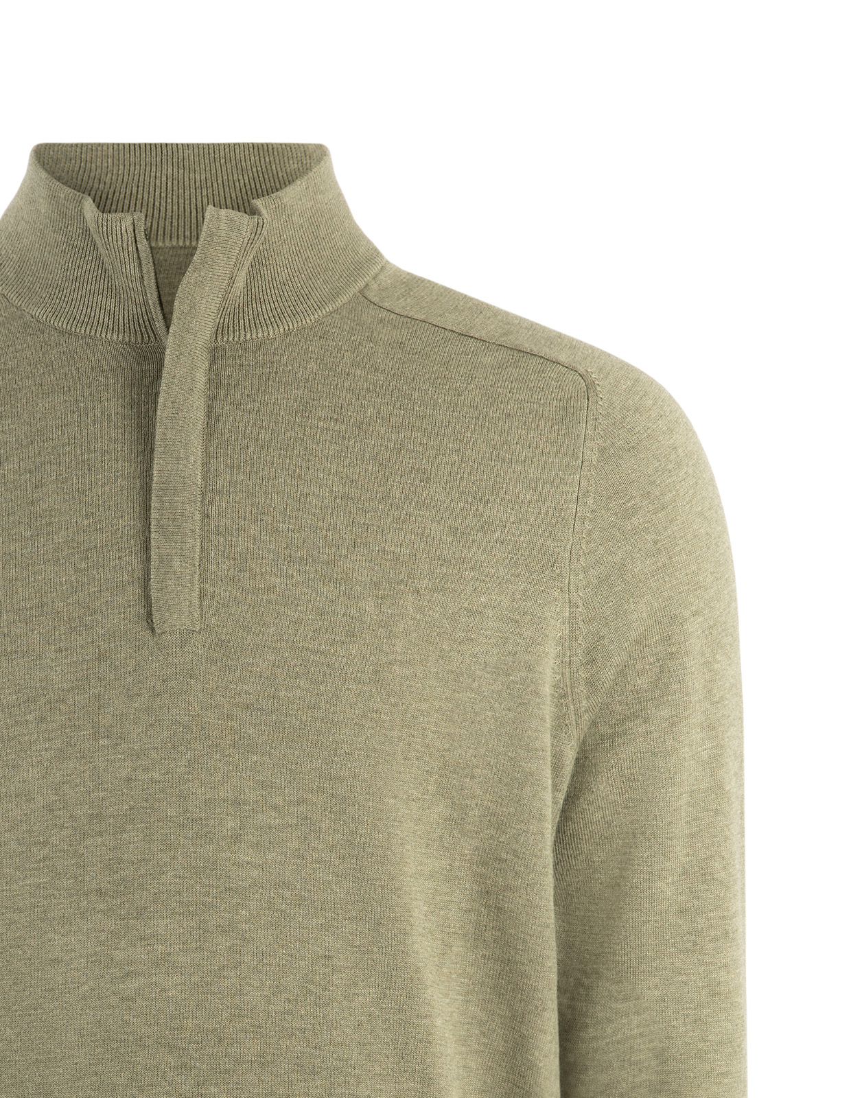 Rumford Zip-tröja Hight Twist Bomull Mossgrön