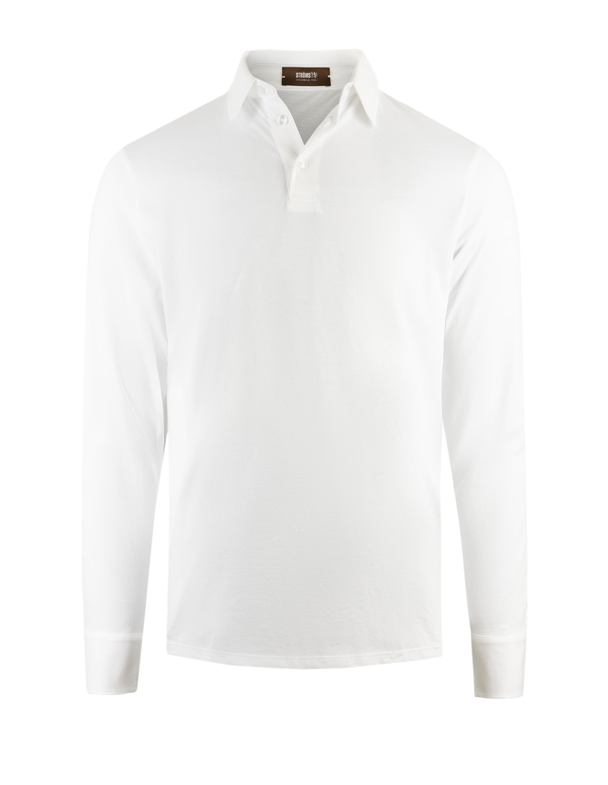 Långärmad Pikétröja Jersey Vit