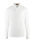 Långärmad Pikétröja Jersey Vit