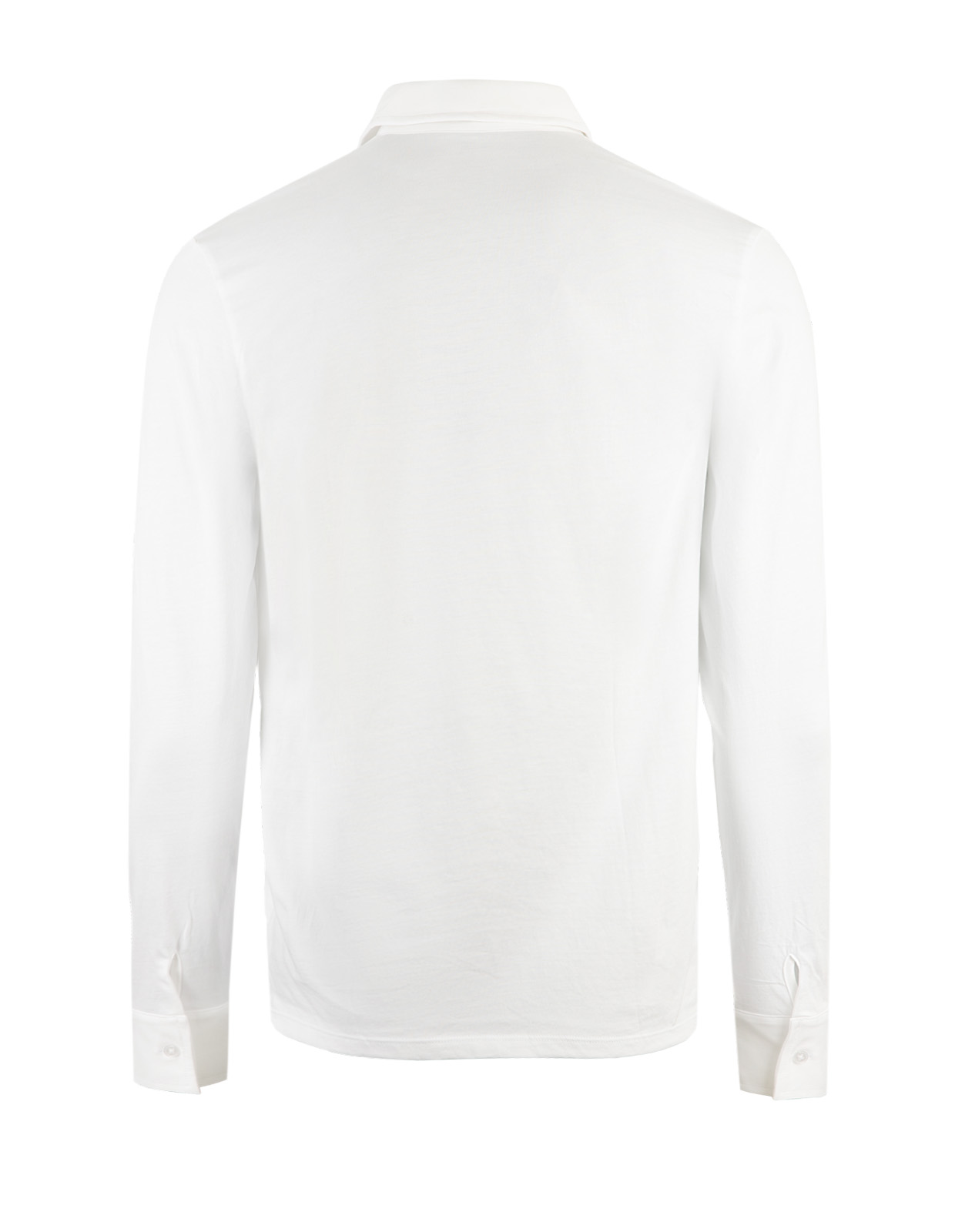 Långärmad Pikétröja Jersey Vit