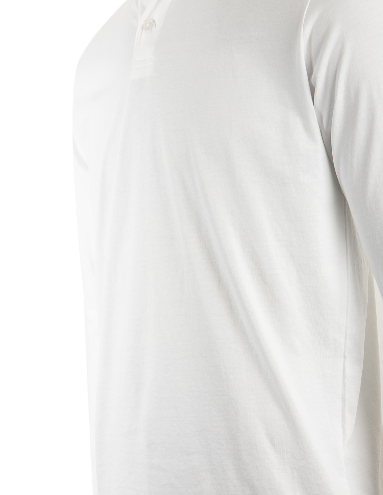 Långärmad Pikétröja Jersey Vit