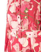 Klänning med Bälte Rosa Blommig S